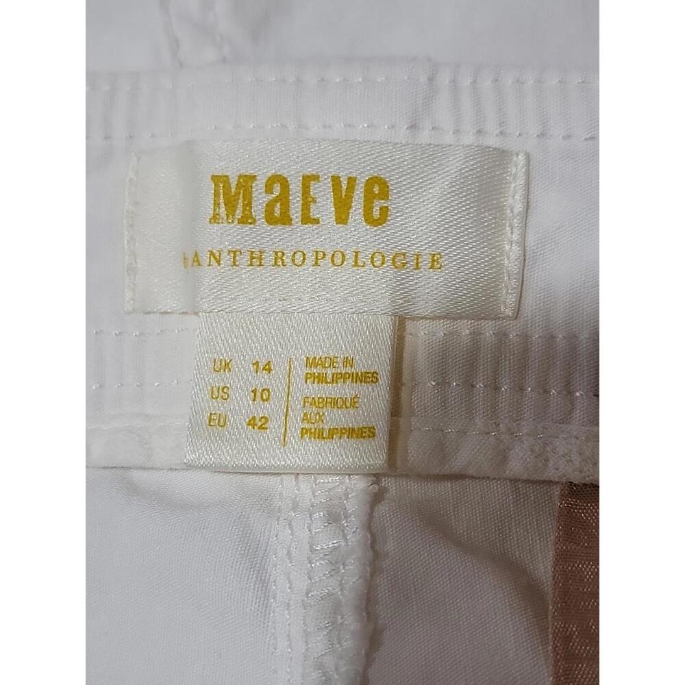 Maeve Sailor By Anthropologie White Chino Shorts Pockets Size 10 Womens #CB3 - Picture 11 of 15